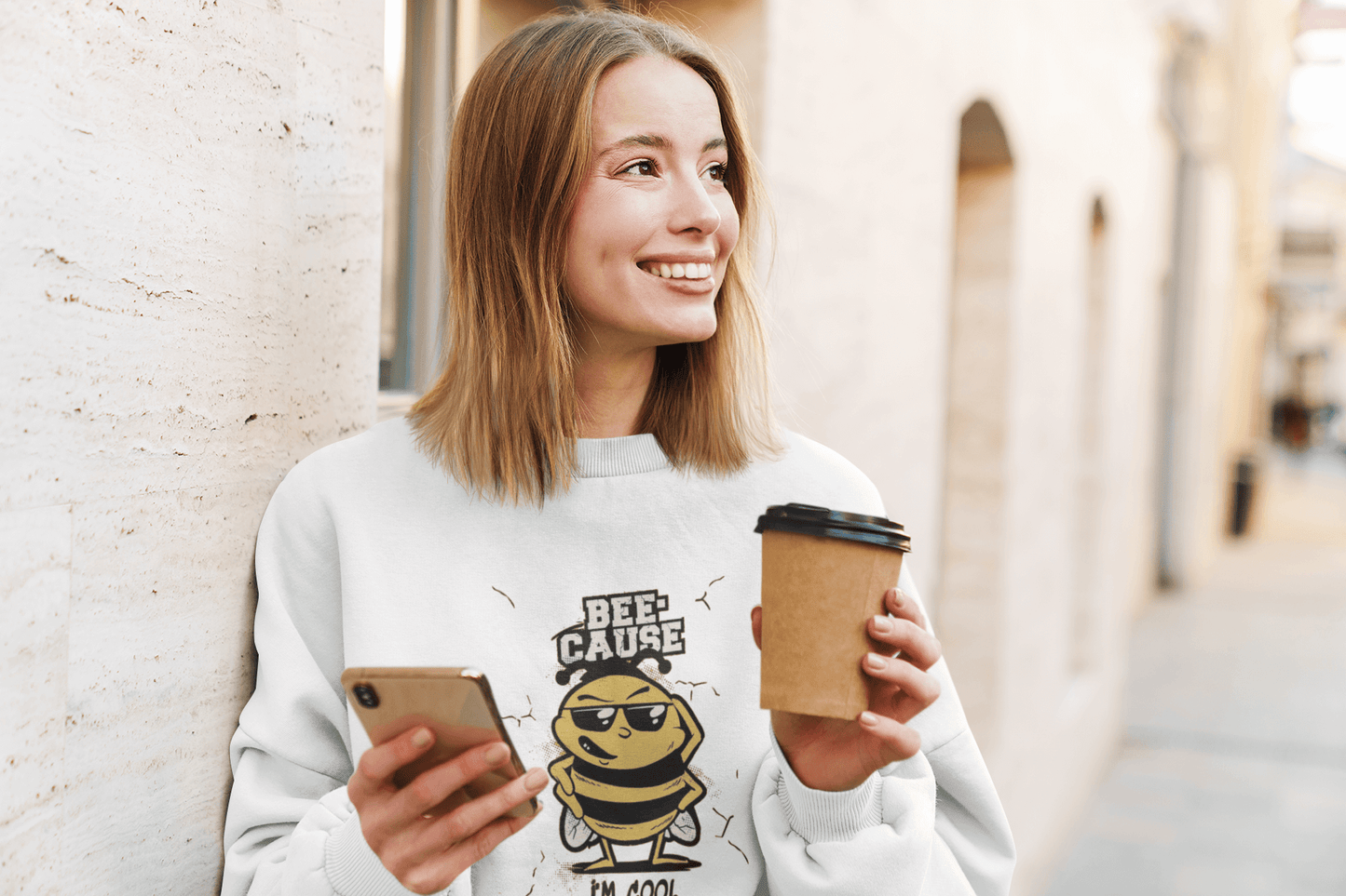 Bee-Cause I'm Cool Sweatshirt