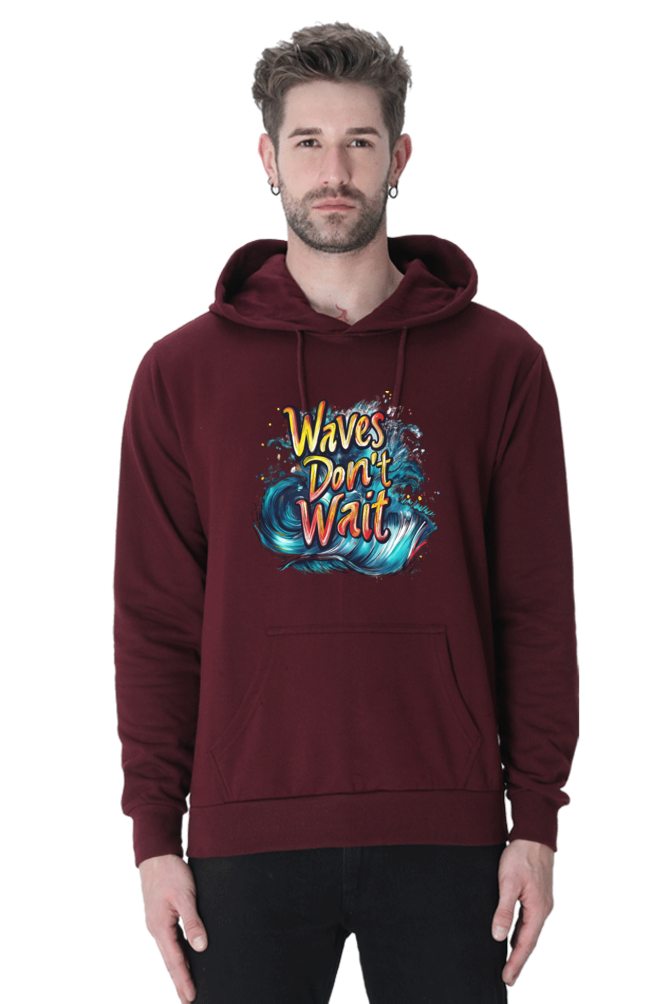 Waves Don't Wait Hooded Sweatshirt