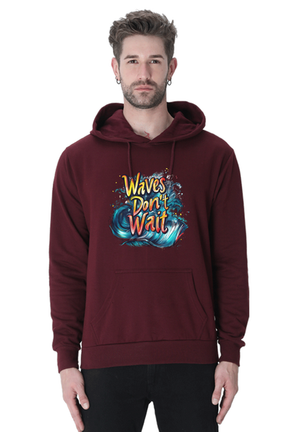 Waves Don't Wait Hooded Sweatshirt