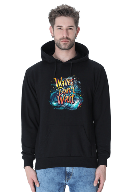 Waves Don't Wait Hooded Sweatshirt