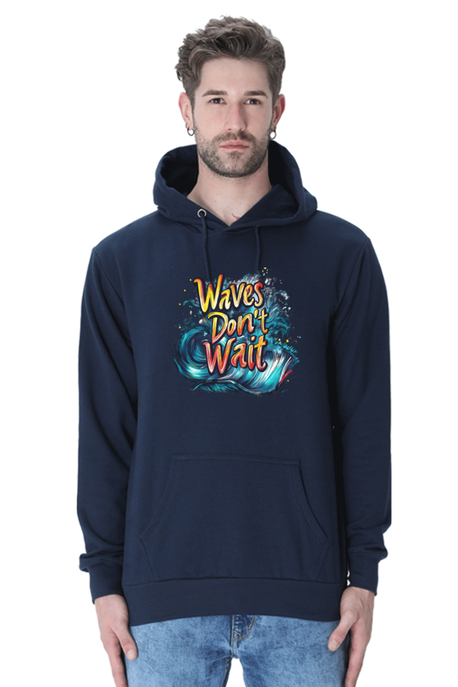 Waves Don't Wait Hooded Sweatshirt