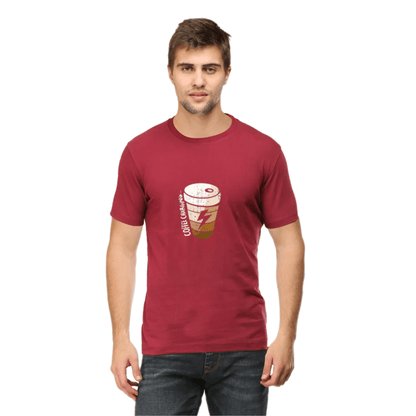 Coffee Charging Round Neck | Unisex T- Shirt