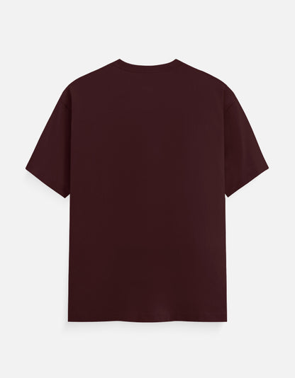 Ye Dosti Hum Nahi Todenge unisex T-shirt in Maroon – plain back view, Bonzo Peter's