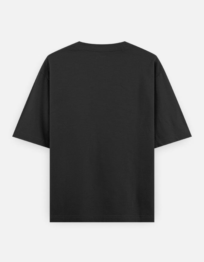 Bhai Akele Akele oversized T-shirt in Black – plain back view, Bonzo Peter's