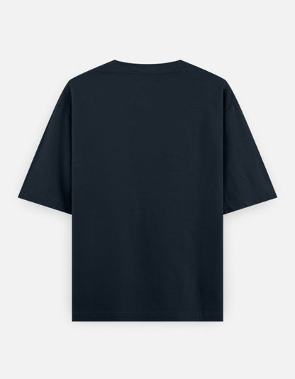 Sab Daaru Ki Galti Hai oversized T-shirt in Navy Blue – plain back view, Bonzo Peter's