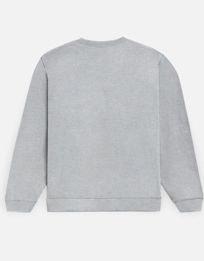 Swagat Nahi Karoge Hamara sweatshirt in Grey Melange – plain back view, Bonzo Peter's