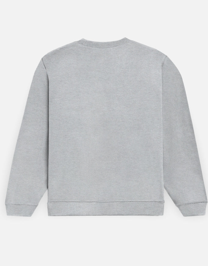 Ye Dosti Hum Nahi Todenge sweatshirt in Grey Melange – plain back view, Bonzo Peter's