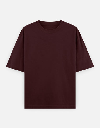Ye Dosti Hum Nahi Todenge oversized T-shirt in Maroon – plain front view, Bonzo Peter's