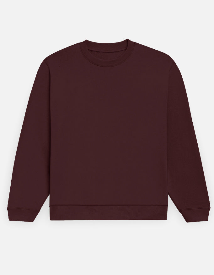 Danger Spider sweatshirt in Maroon – plain front view, Bonzo Peter's