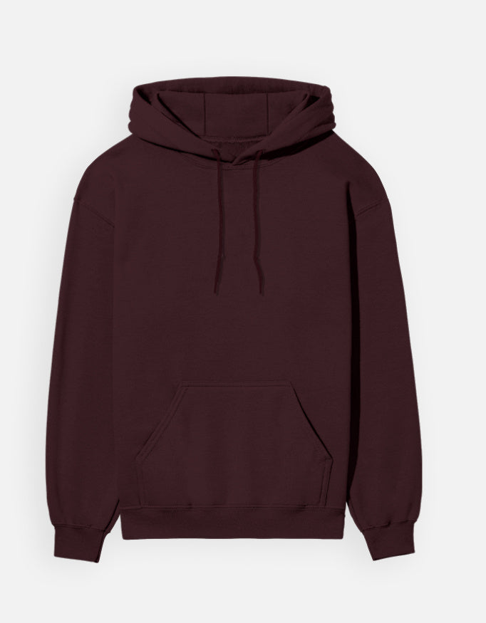 Satoru Gojo The Strongest hoodie in Maroon – plain front view, Bonzo Peter's