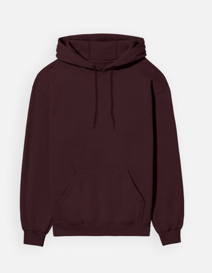Satoru Gojo The Strongest hoodie in Maroon – plain front view, Bonzo Peter's