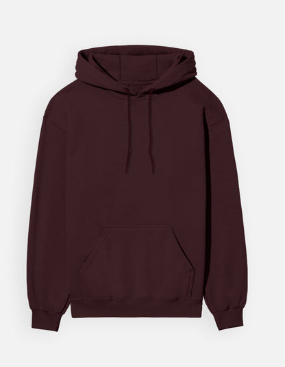 Satoru Gojo hoodie in Maroon – plain front view, Bonzo Peter's