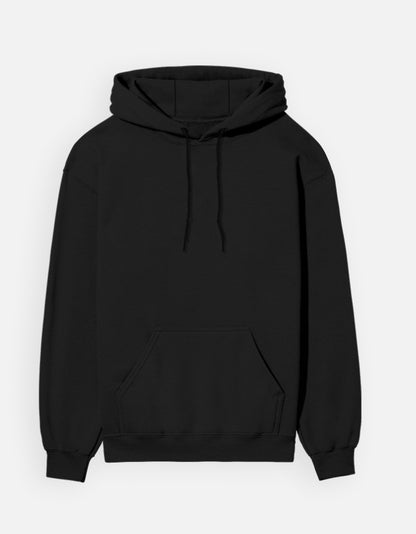 Sung Jinwoo hoodie in Black – plain front view, Bonzo Peter's