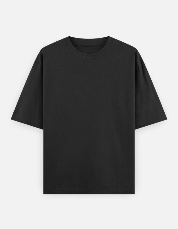 Ye Dosti Hum Nahi Todenge oversized T-shirt in Black – plain front view, Bonzo Peter's