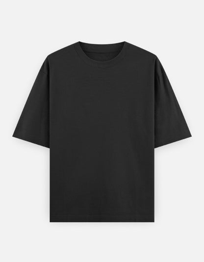 Ye Dosti Hum Nahi Todenge oversized T-shirt in Black – plain front view, Bonzo Peter's