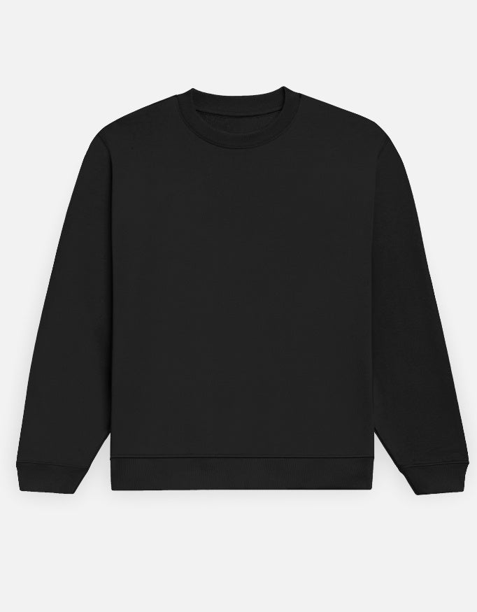 Solo Leveling Silhouette sweatshirt in Black – plain front view, Bonzo Peter's