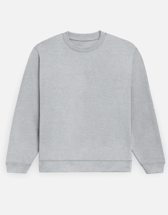 Monal sweatshirt in Grey Melange – plain front view, Bonzo Peter's