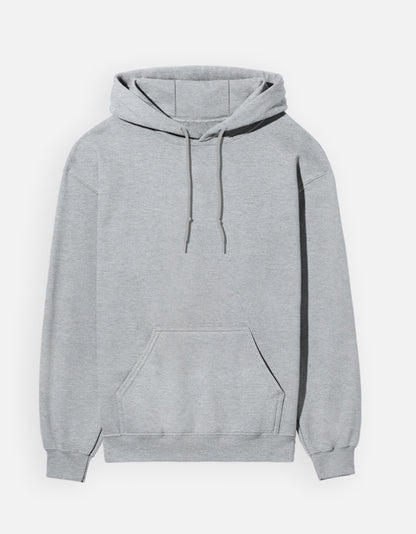 Majestic Panther hoodie in Grey Melange – plain front view, Bonzo Peter's