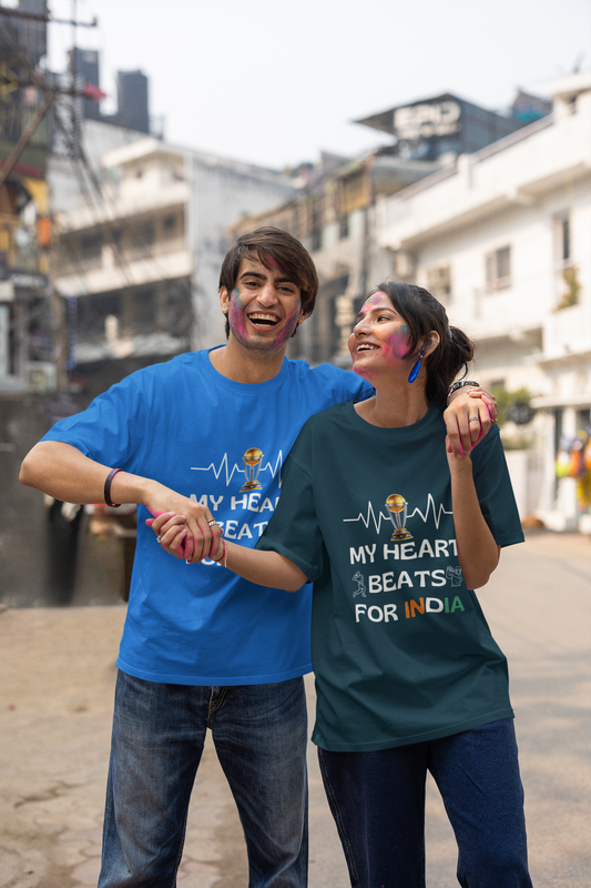 Heart beats for India - Unisex Tshirt
