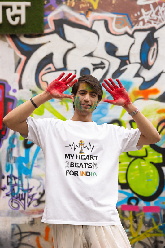 Heart beats for India - Unisex Tshirt
