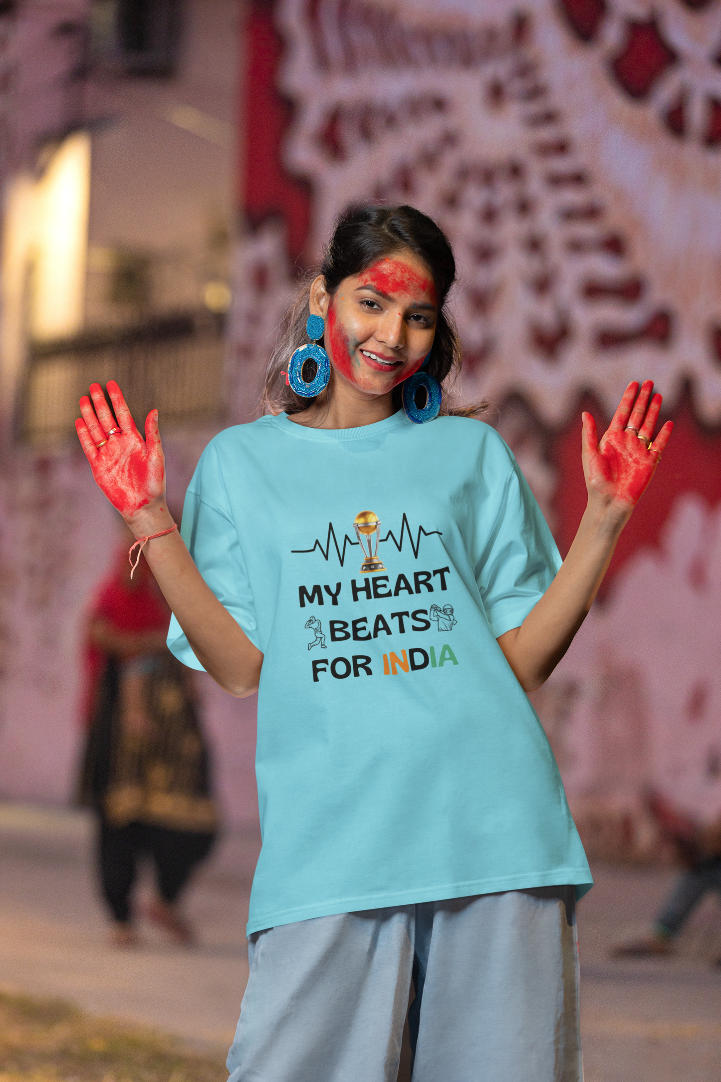 Heart beats for India - Unisex Tshirt