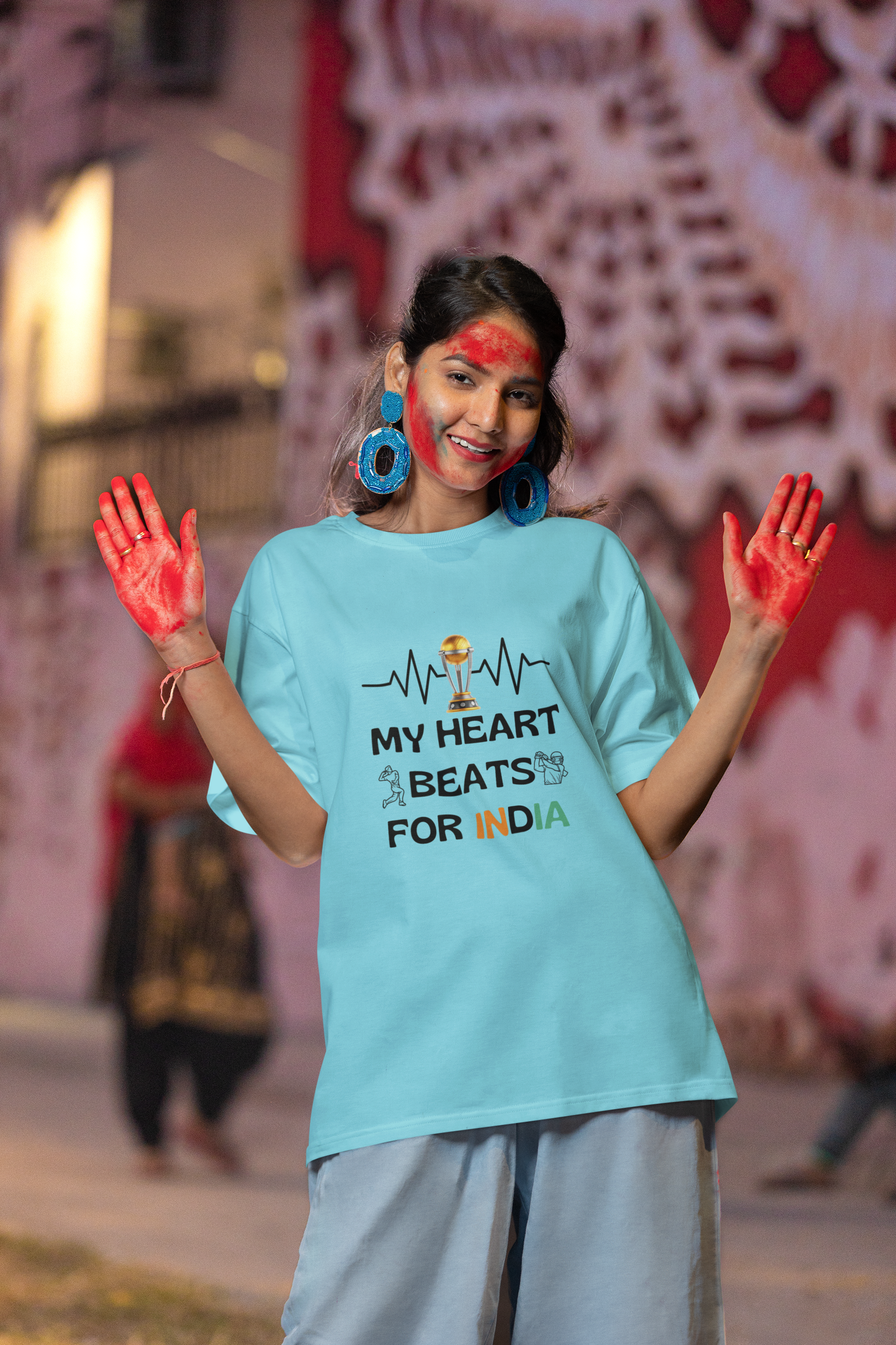 Heart beats for India - Unisex Tshirt
