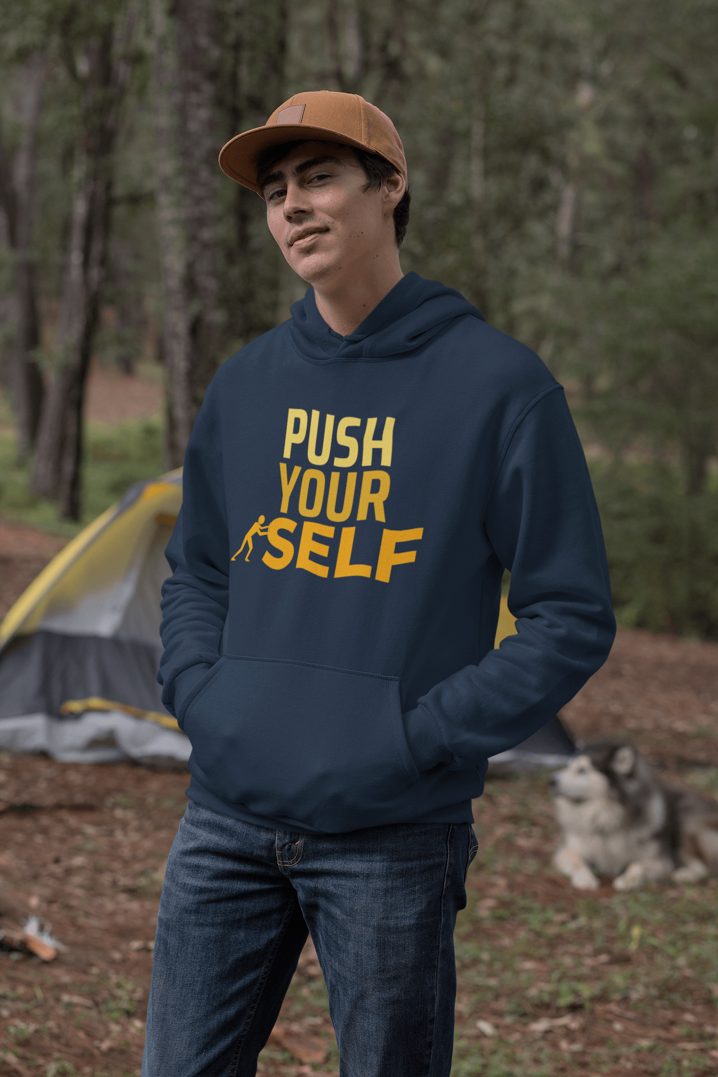 Push Yourself Unisex Hooded Sweatshirt