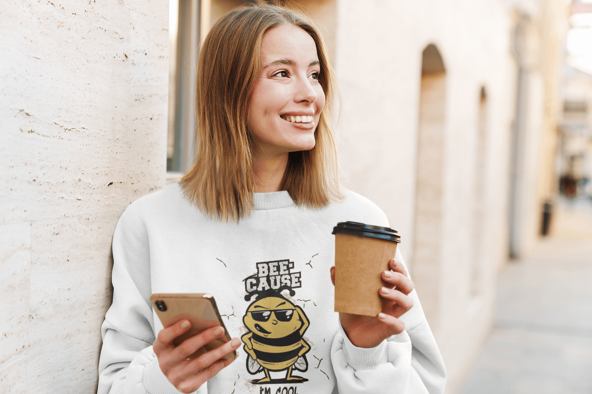 Bee-Cause I'm Cool Sweatshirt